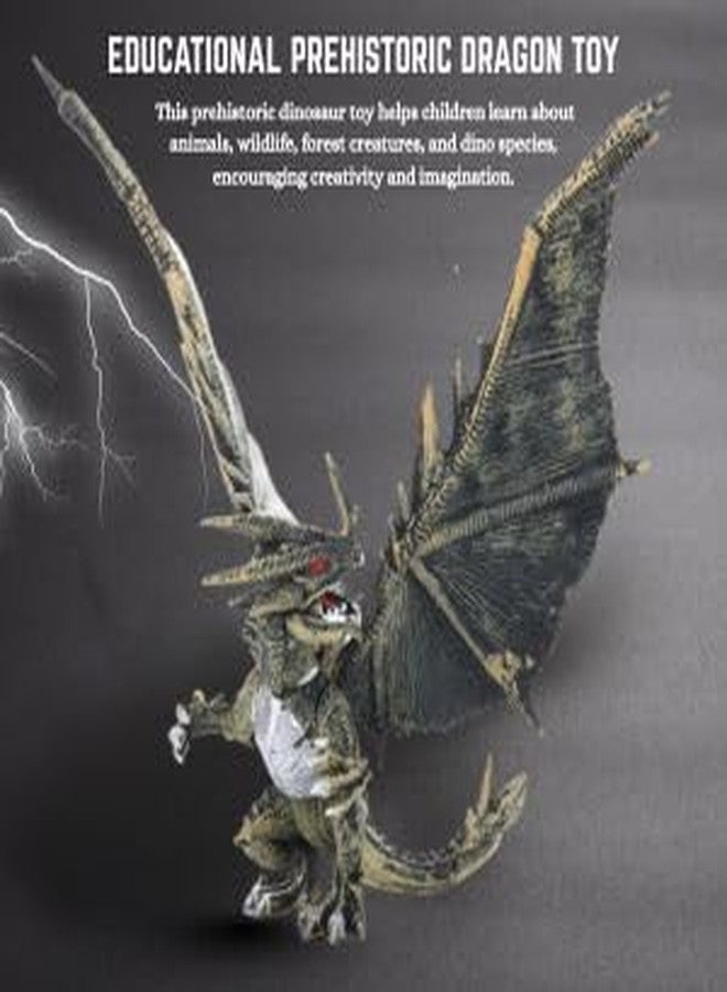 Mallexo 3D Realistic Flying Dragon Toy for Kids 3+ | 1PCS Dino Prehistoric Dragons Toys Action Dinosaur Figure Playset for Boys and Girls Birthday Gift for Children Education & Decor Item (Purple) - Image 4